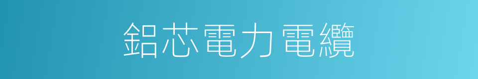 鋁芯電力電纜的同義詞