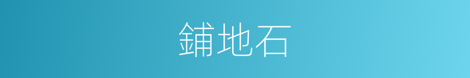 鋪地石的同義詞