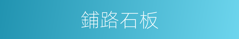 鋪路石板的同義詞