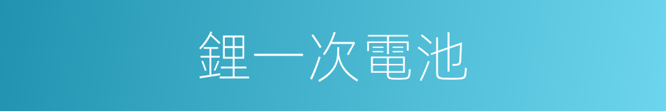 鋰一次電池的同義詞