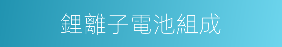 鋰離子電池組成的同義詞