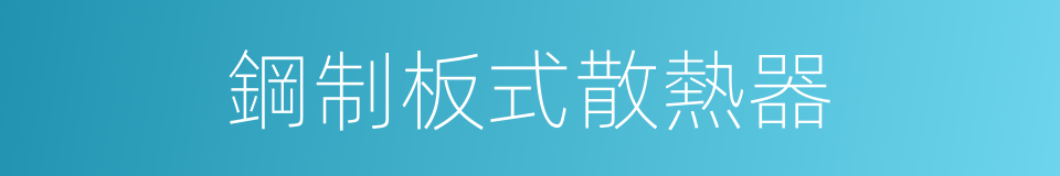 鋼制板式散熱器的同義詞