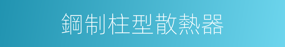 鋼制柱型散熱器的同義詞