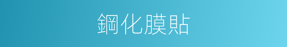 鋼化膜貼的同義詞
