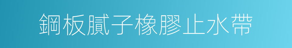 鋼板膩子橡膠止水帶的同義詞
