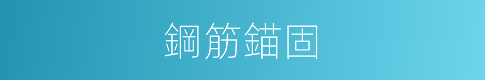 鋼筋錨固的同義詞