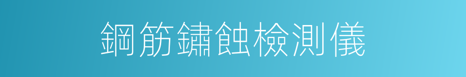鋼筋鏽蝕檢測儀的同義詞