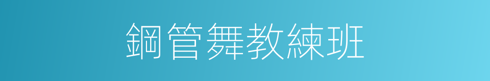 鋼管舞教練班的同義詞