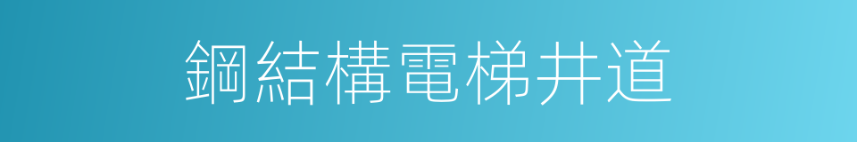 鋼結構電梯井道的同義詞