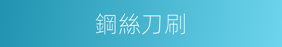 鋼絲刀刷的同義詞