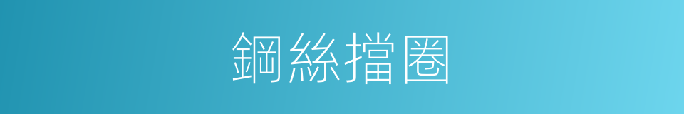 鋼絲擋圈的同義詞