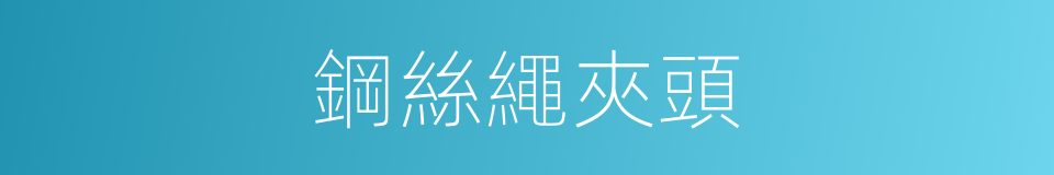 鋼絲繩夾頭的同義詞