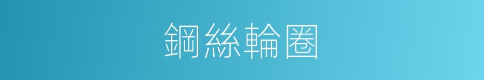 鋼絲輪圈的同義詞