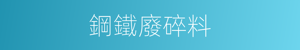 鋼鐵廢碎料的同義詞