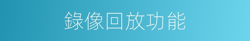 錄像回放功能的同義詞