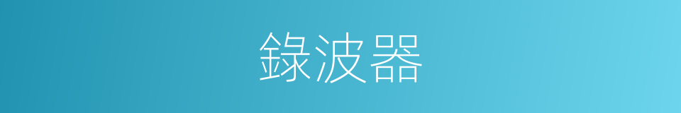 錄波器的同義詞