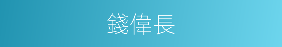 錢偉長的意思