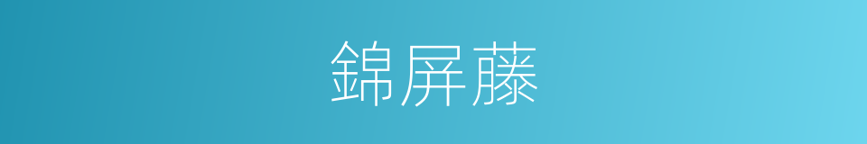 錦屏藤的同義詞