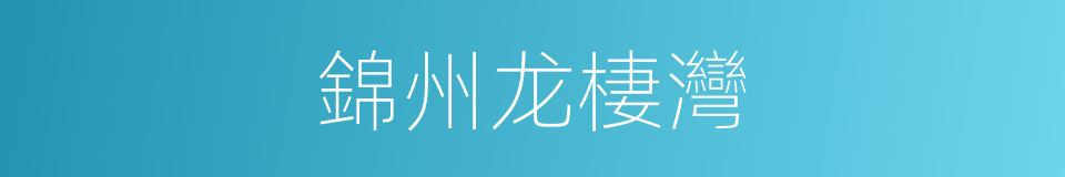 錦州龙棲灣的同義詞