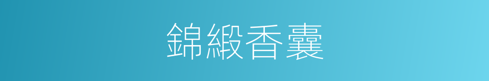 錦緞香囊的同義詞