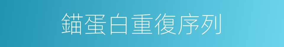 錨蛋白重復序列的同義詞