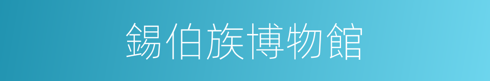 錫伯族博物館的同義詞