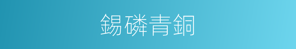 錫磷青銅的同義詞