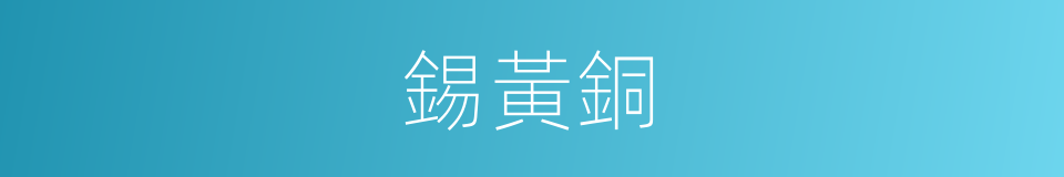 錫黃銅的同義詞