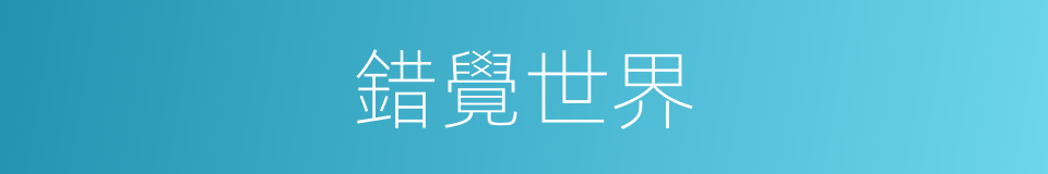 錯覺世界的同義詞