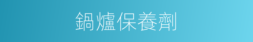 鍋爐保養劑的同義詞