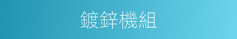 鍍鋅機組的同義詞
