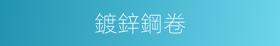 鍍鋅鋼卷的同義詞