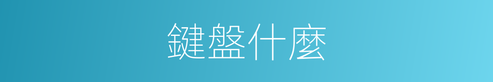 鍵盤什麼的意思