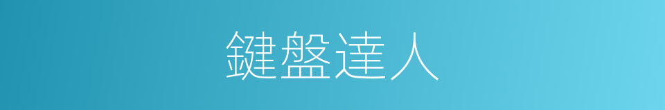 鍵盤達人的同義詞