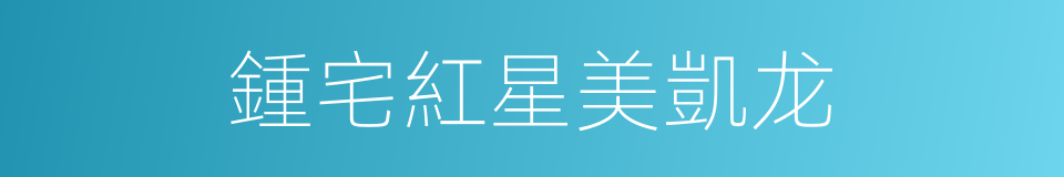 鍾宅紅星美凱龙的同義詞