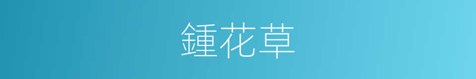 鍾花草的同義詞