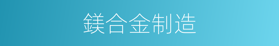 鎂合金制造的同義詞