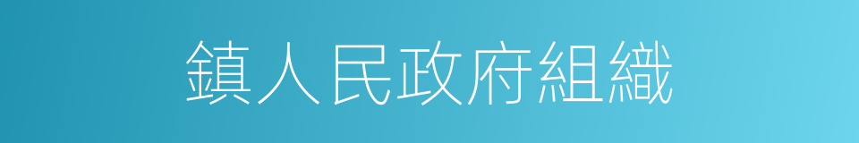 鎮人民政府組織的同義詞