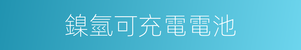 鎳氫可充電電池的同義詞