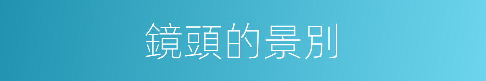 鏡頭的景別的同義詞