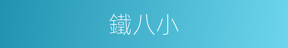 鐵八小的同義詞
