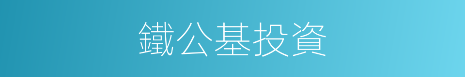 鐵公基投資的同義詞