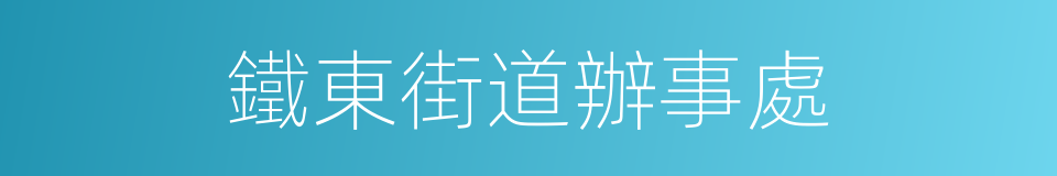 鐵東街道辦事處的同義詞