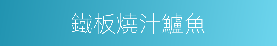 鐵板燒汁鱸魚的同義詞