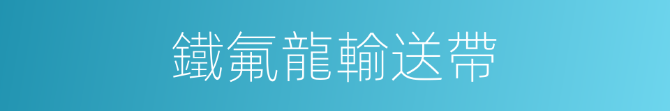 鐵氟龍輸送帶的同義詞