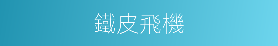 鐵皮飛機的同義詞