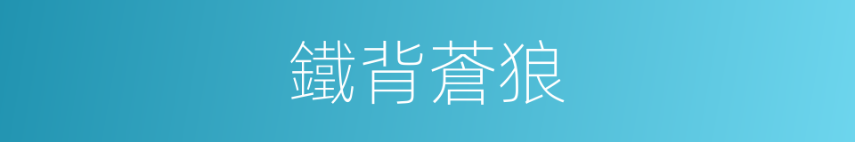鐵背蒼狼的同義詞