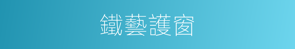 鐵藝護窗的同義詞