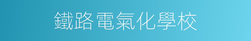 鐵路電氣化學校的同義詞
