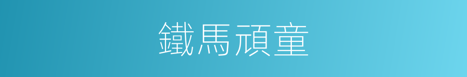 鐵馬頑童的同義詞